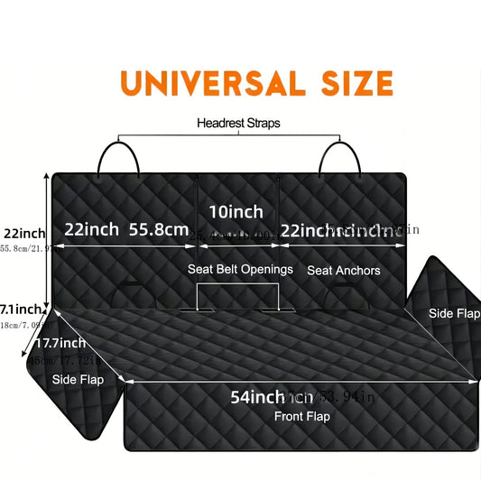 Waterproof Rear Car Seat Cover – Premium Quilted & Non-Slip Protection