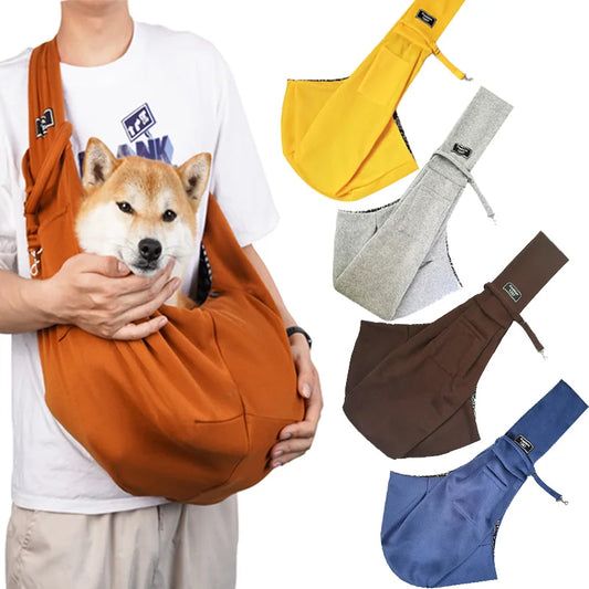Breathable Foldable Pet Sling Bag – Portable Crossbody Travel Carrier for Small Dogs & Cats, Large-Capacity Pet Tote