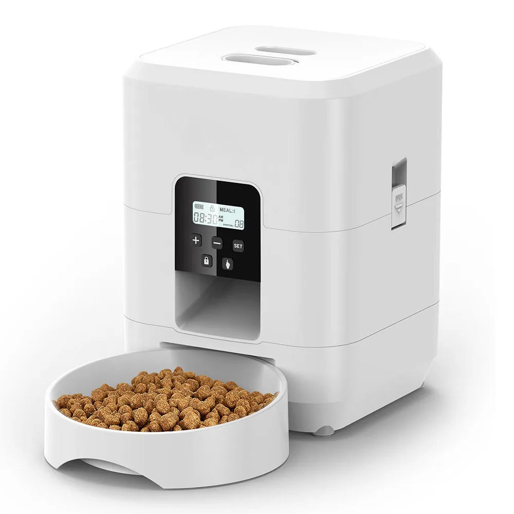 Smart WiFi Automatic Pet Feeder for Cats & Dogs – App Control, Timed Meals, 6L
