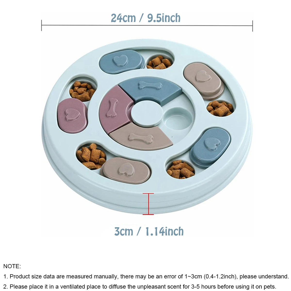 Interactive Dog Slow Feeder Bowl – Puzzle Food Dispenser Toy for Mental Stimulation & Healthy Eating