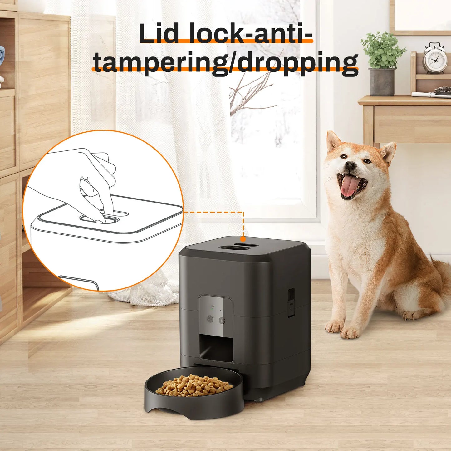 Smart WiFi Automatic Pet Feeder for Cats & Dogs – App Control, Timed Meals, 6L